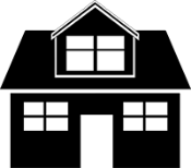 Residential home icon.