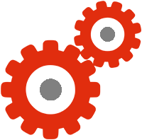 A gear to represent the equipment in an industrial workplace