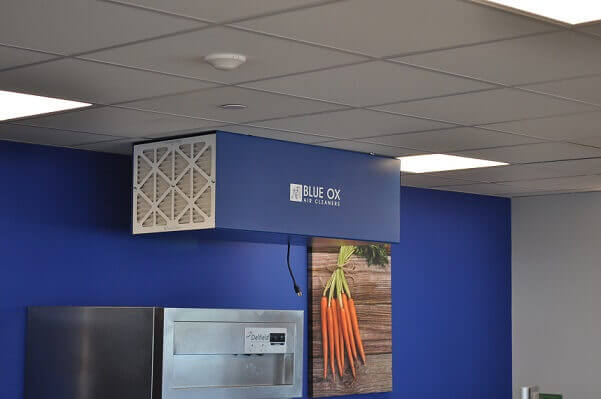 The Blue Ox OX1100-CC installed to removed commercial kitchen odors.