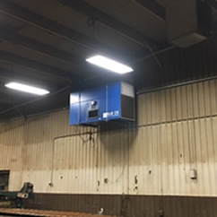 Blue Ox Air Cleanered installed at AIS to remove welding and plasma cutting smoke.