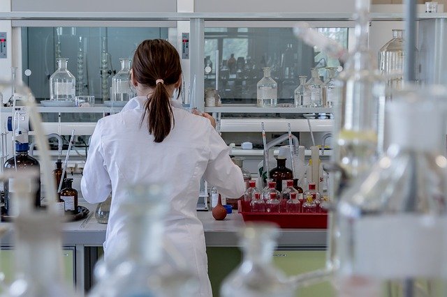 Pharmacist in a lab working