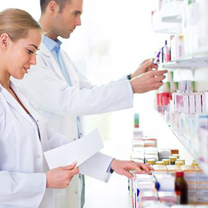 Image of pharmacists in a pharmacy