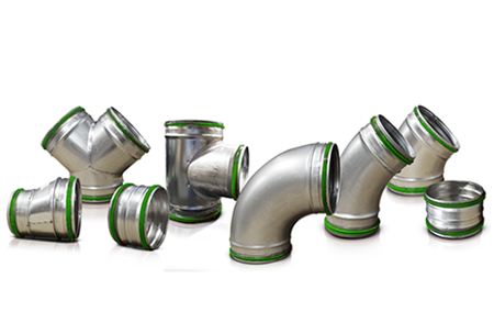 Weld-free vehicle exhaust ducting